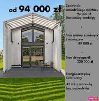 Dom Energooszczędny duże okna całoroczny deweloperski 42m2 5x7 MTB ONE