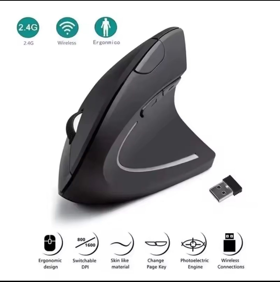 Rato ergonómico 2.4 ghz