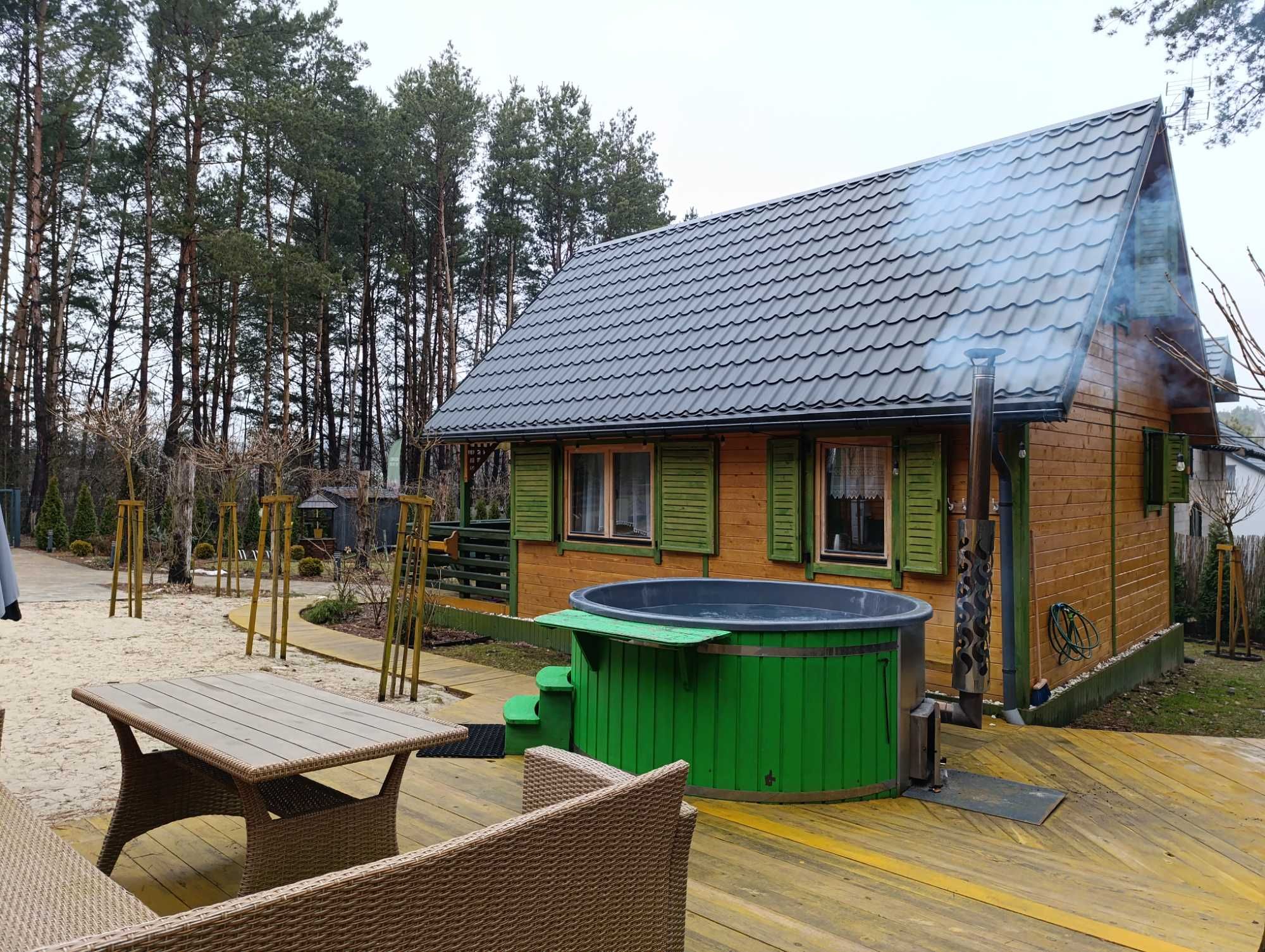 Domek całoroczny letniskowy zalew Chańcza,  Balia sauna URLOP