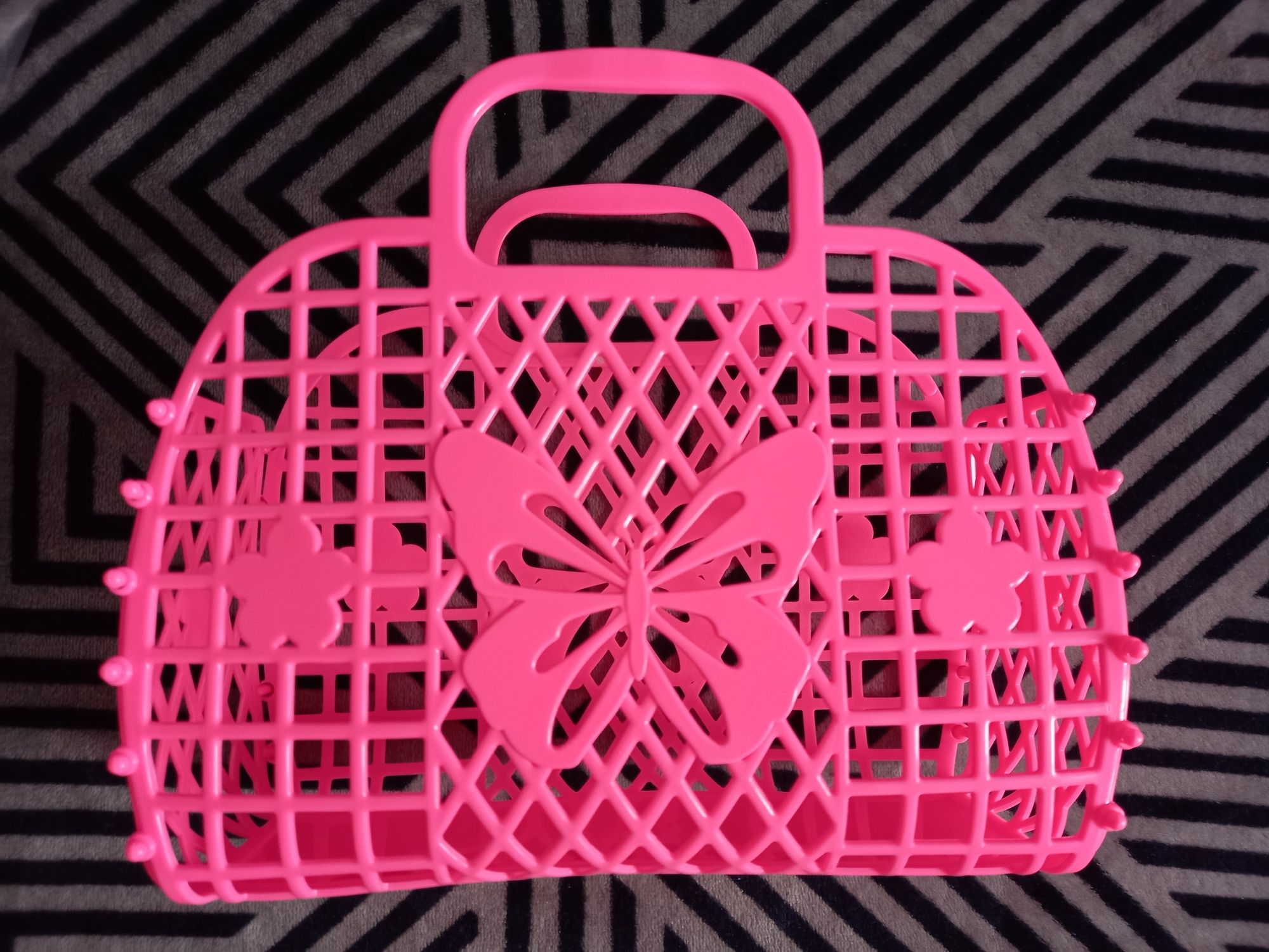 NOWY kosz koszyk torebka dziecięca plażowa hm h&m różowa