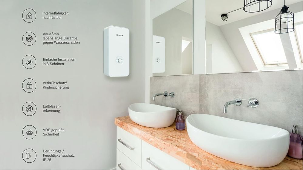 Bosch przepływowy elektroniczny podgrzewacz wody Tronic Comfort Plus