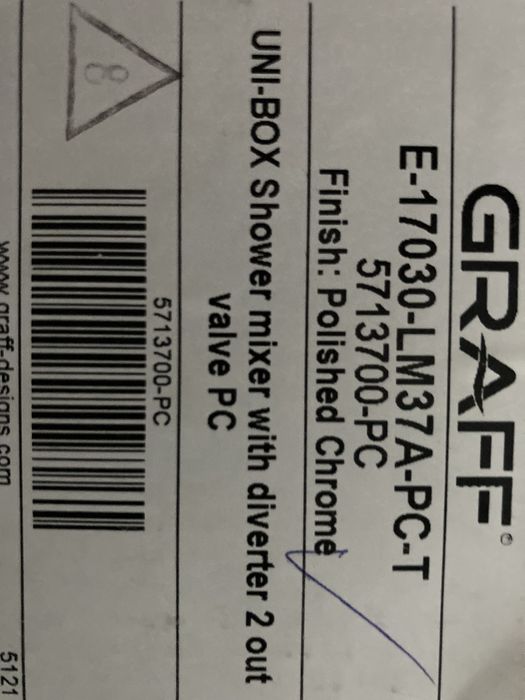 Bateria natryskowa Graff M.E., podtynkowa, chrom