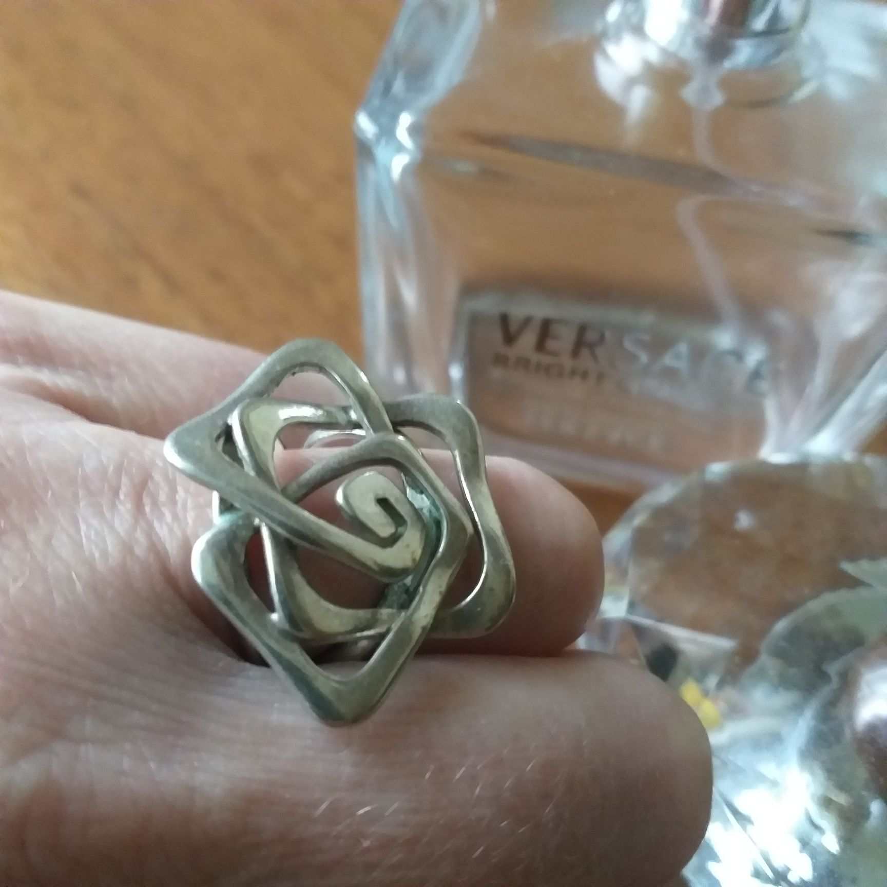 Серебро перстень роза