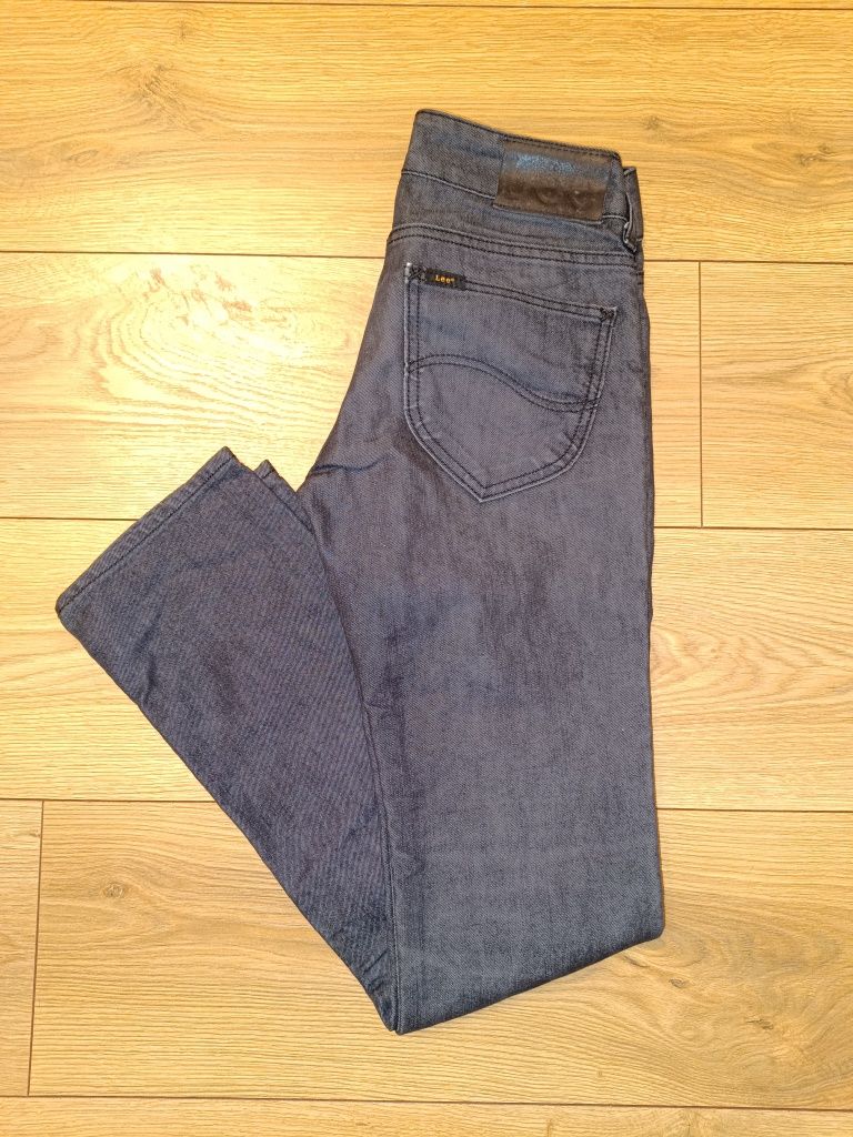 Spodnie jeansowe jeansy rurki proste Lee S