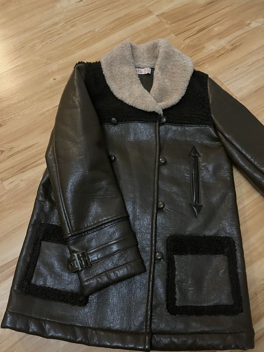 Дублянка дубленка коричнева теді тедді