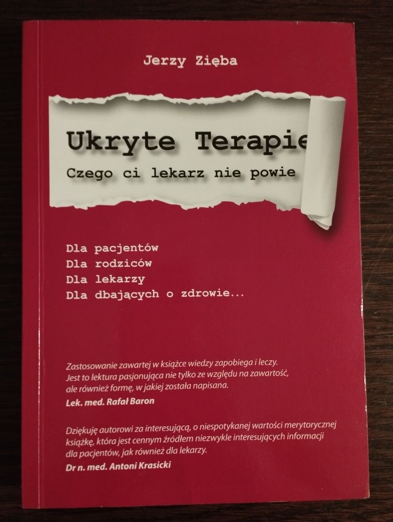 Książka Ukryte terapie. Czego ci lekarz nie powie. Jerzy Zięba