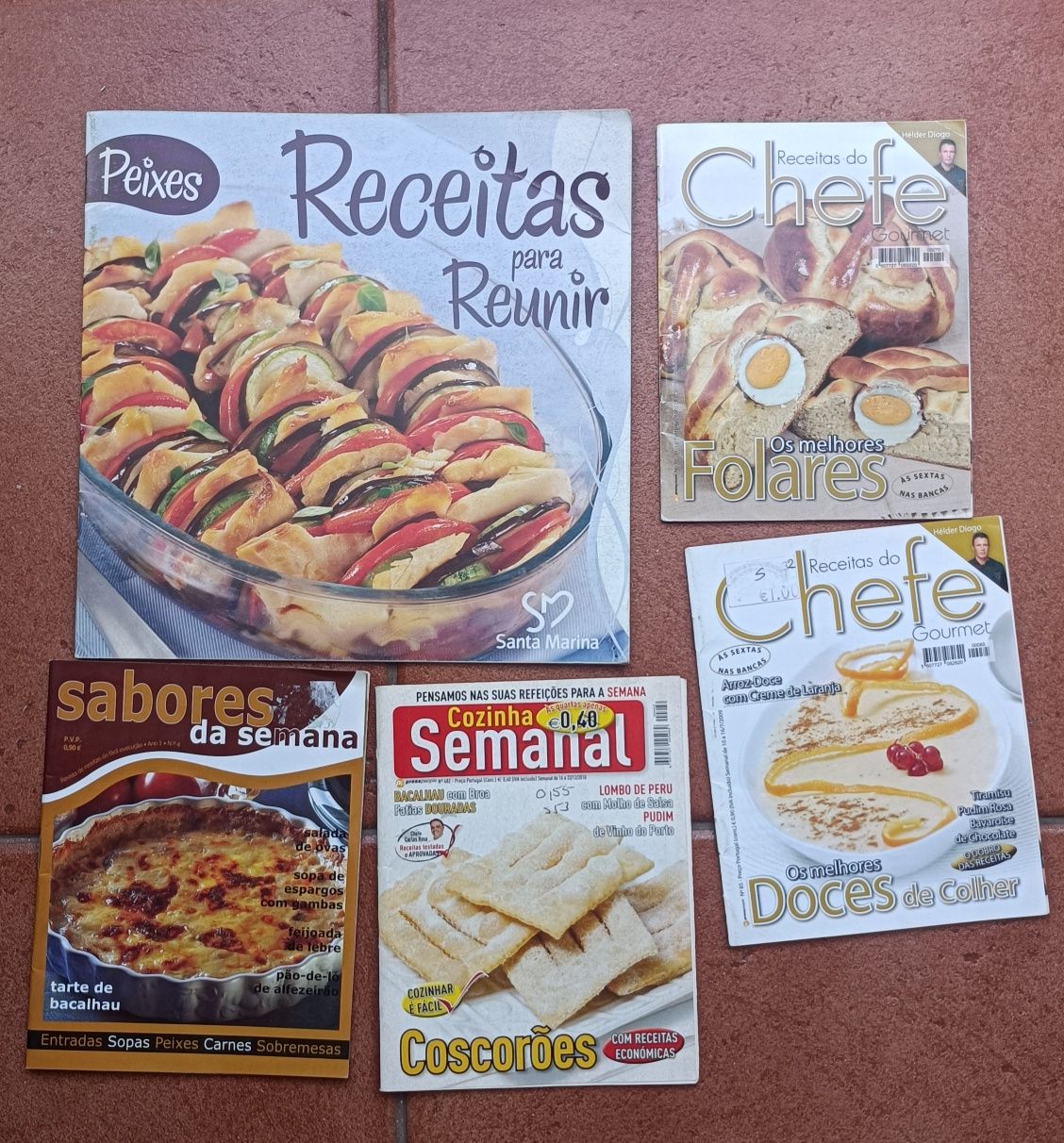 Lote de 5 revistas de receitas