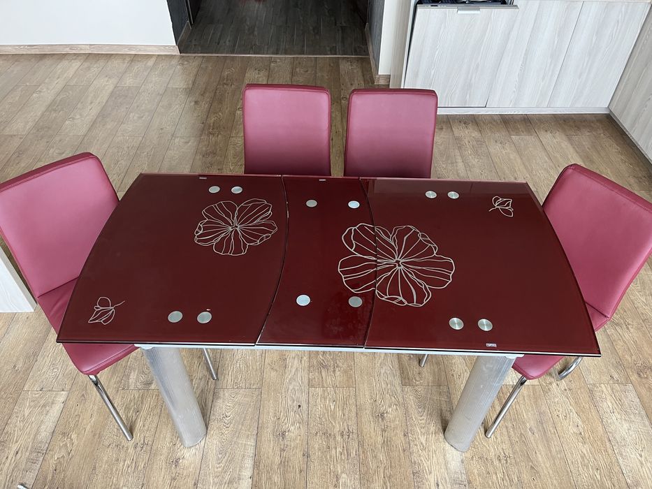 Стол стеклянный раскладной