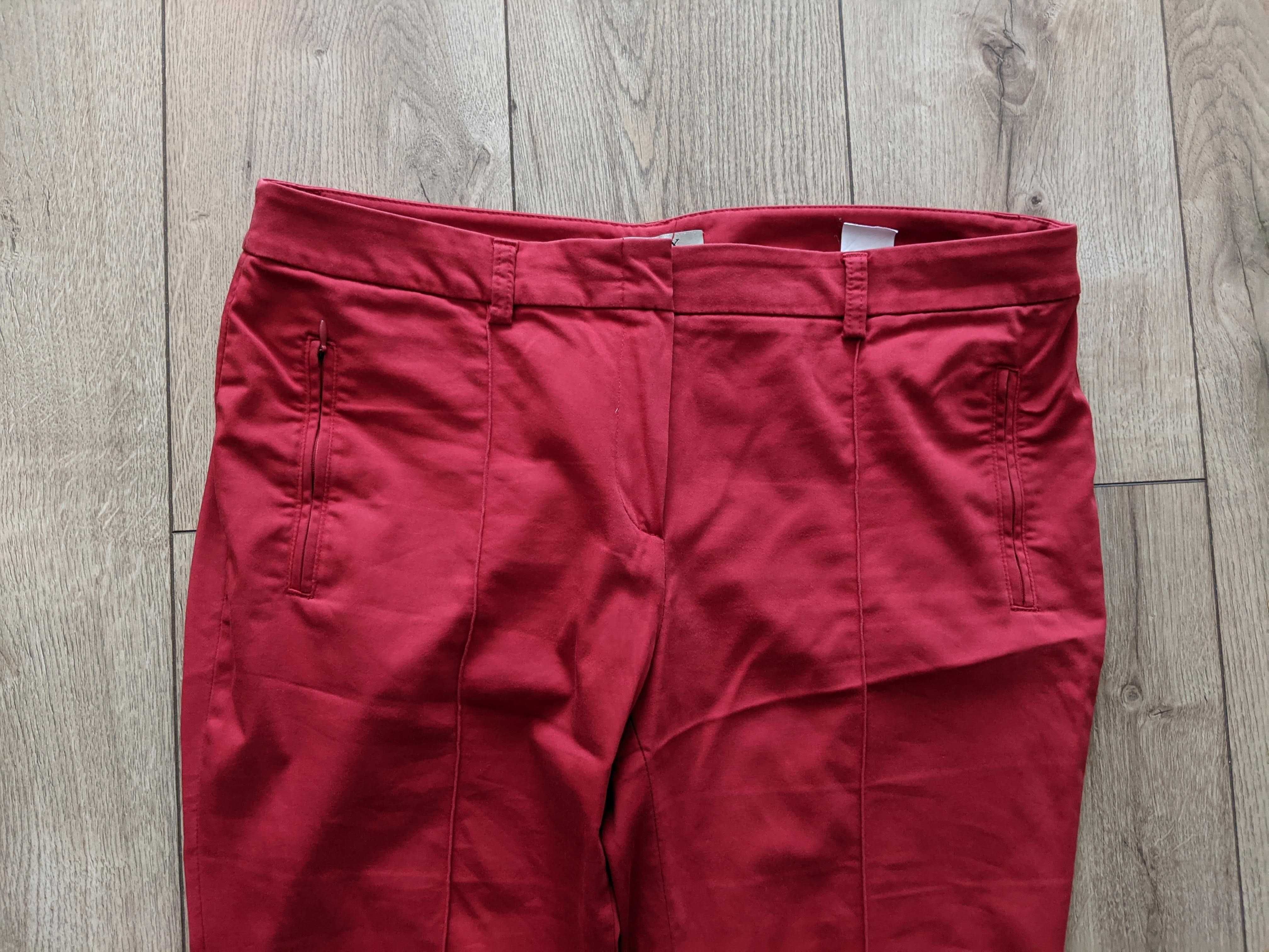 Spodnie damskie 44 czerwone lycrazgrabne 2XL pas94