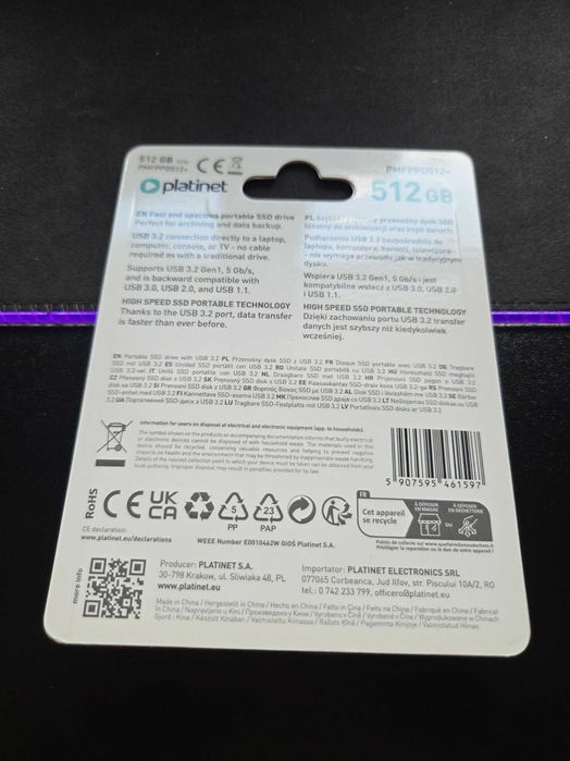 Dysk zewnętrzny pendrive duza pamiec 512gb 1TB 3.2 400MB/S gwarancja