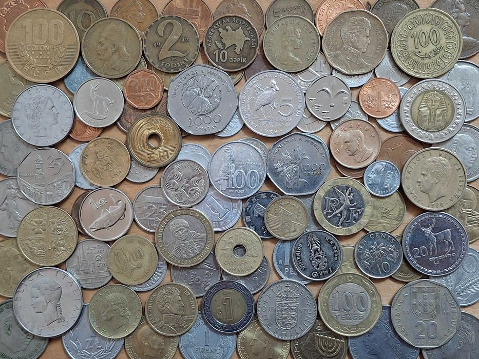 Монеты мира мира все континенты 100 шт без повторов №3