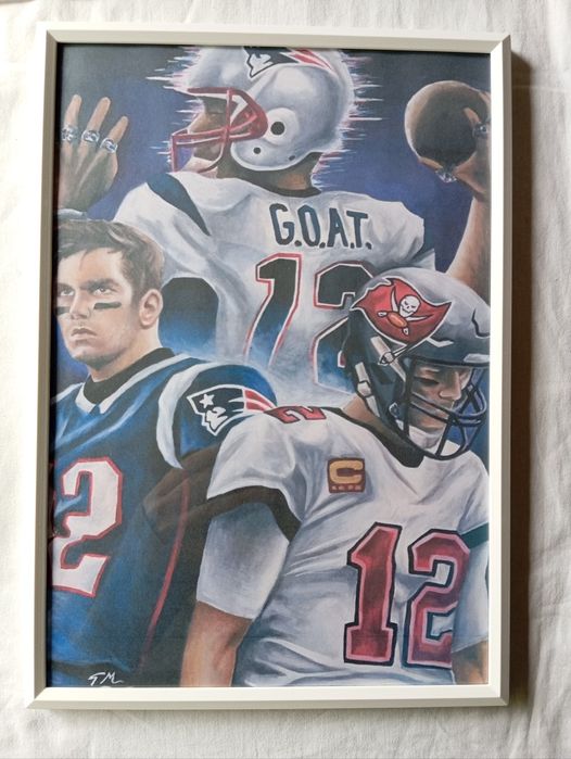 Moldura NFL Patriots Tom Brady (A4)