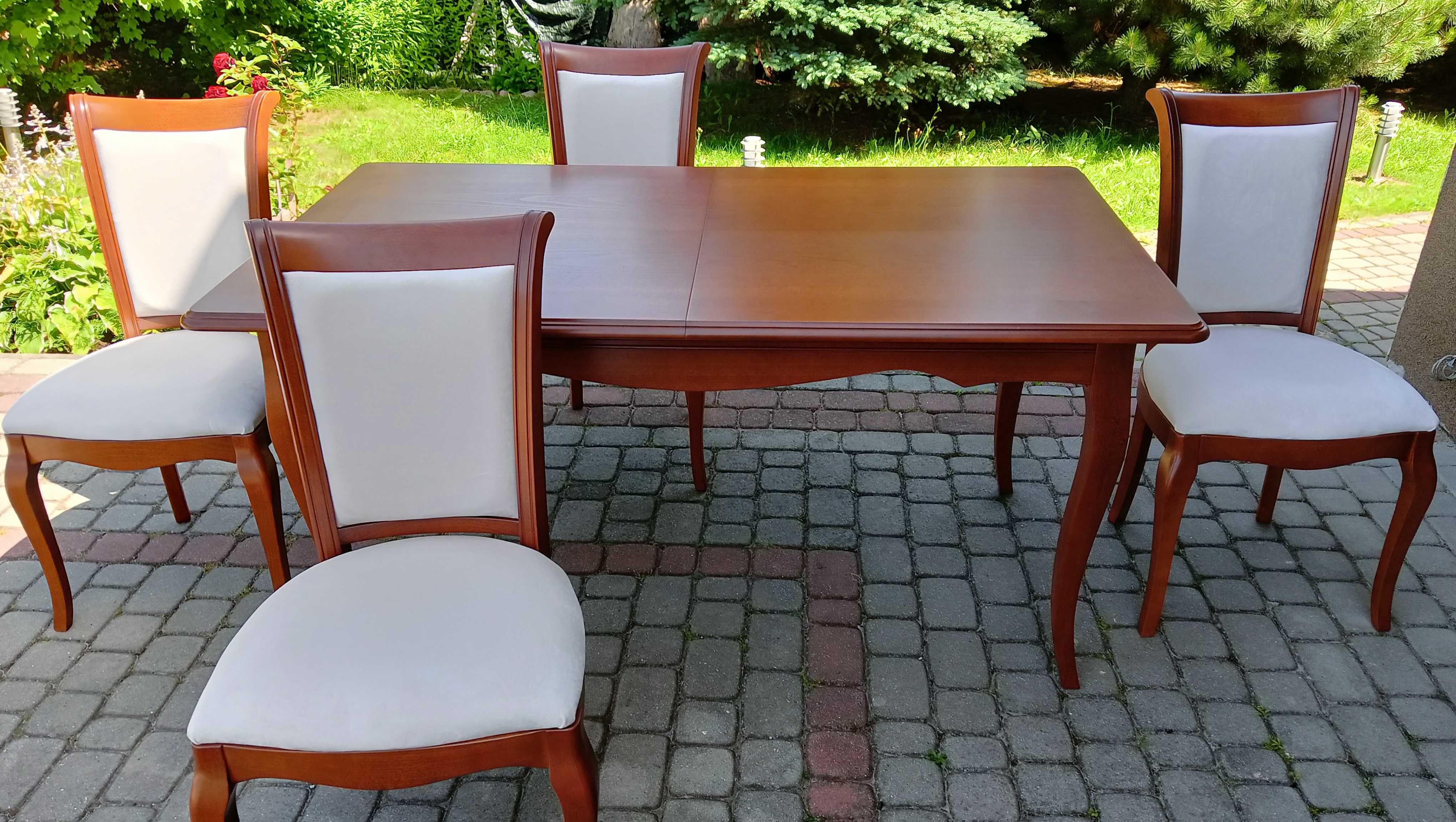 Stół+4 krzesła kolor wiśnia