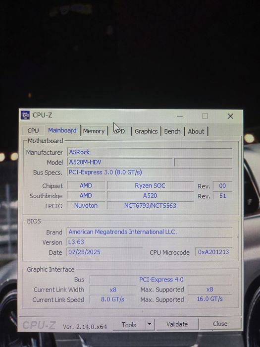 Płyta Główna Asrock A520M-HDV DDR4 AM4