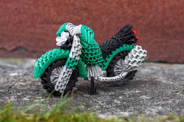 Motor origami modułowe motocykl rękodzieło prezent