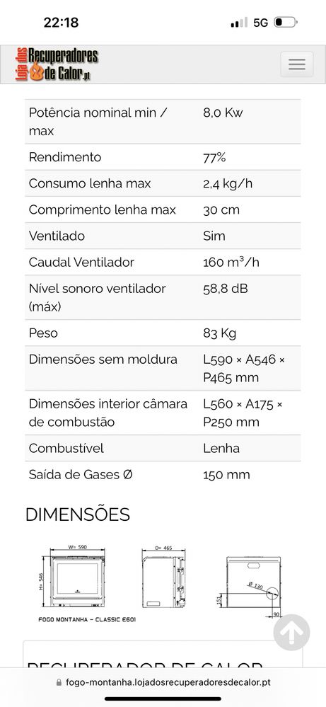 Recuperados de calor ventilado - Fogo Montanha