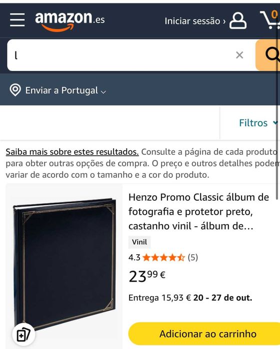 Álbum de fotos promocional Henzo com 60 capas pretas