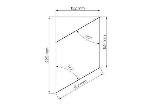 Dekor ścienny z drewna naturalnego jesion Thermory "Decor Rhomb"