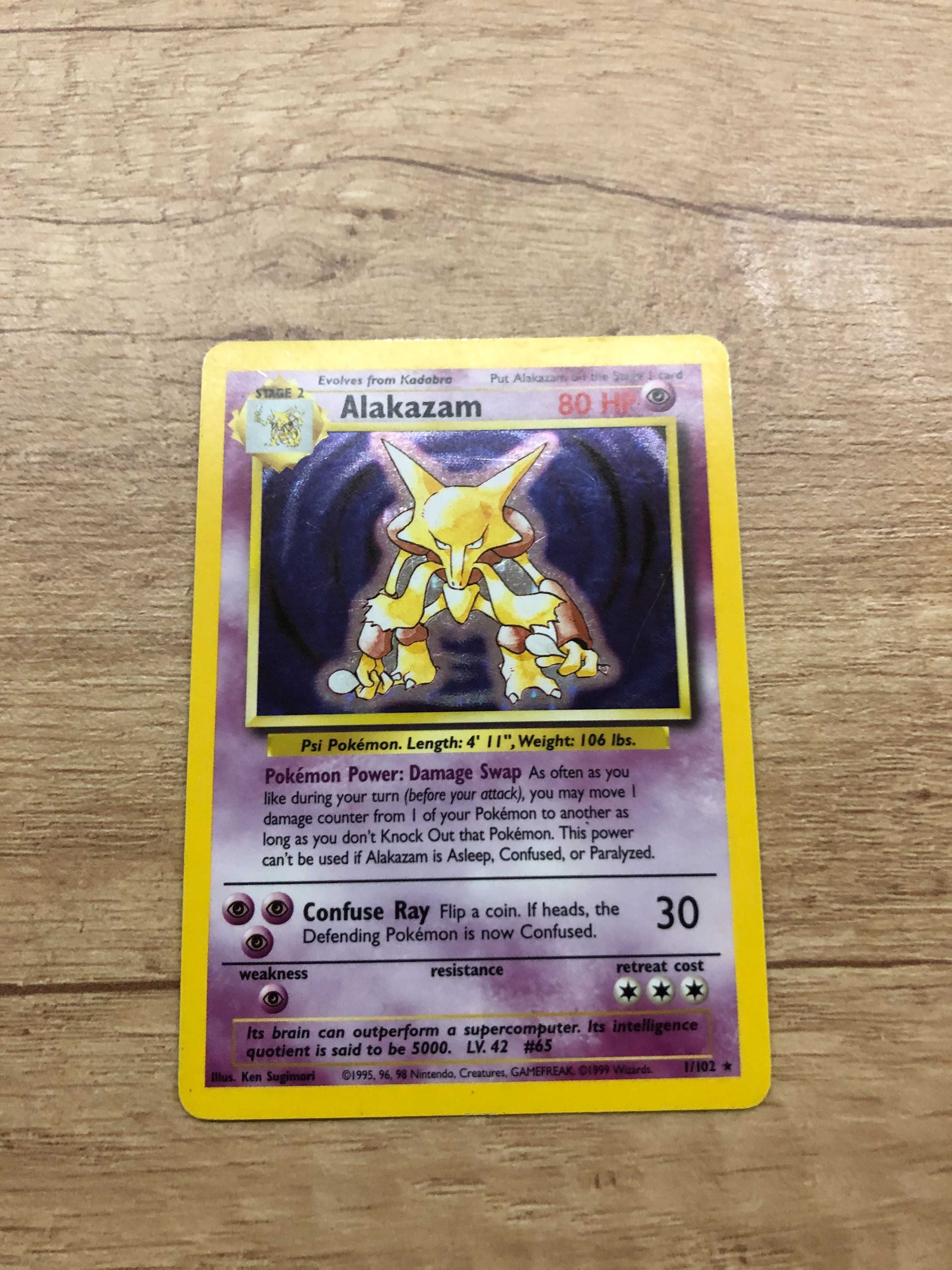 Karta Pokemon Alakazam Base Set 1/102