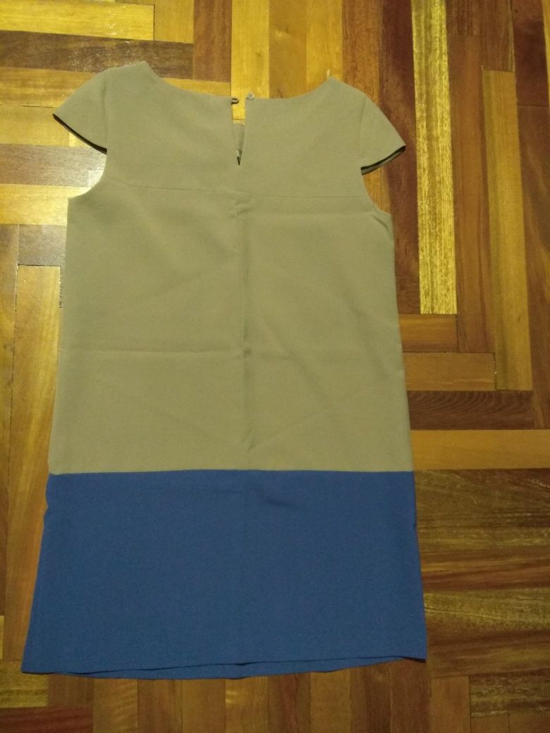 Платье мини вечернее коктейльное двухцветное Benetton