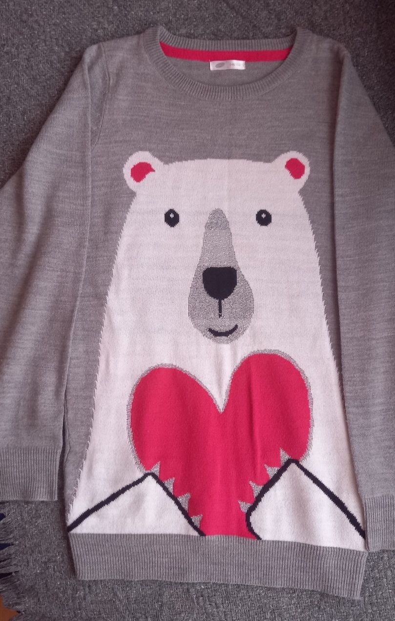 Sweter z misiem rozmiar 146 / 152