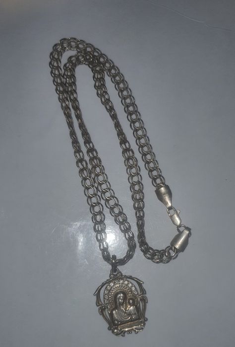 Серебряная цепочка с ладанкой 925 проба