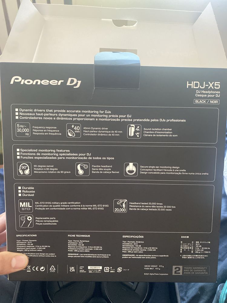 Phones Pioneer Dj HDJ-X5