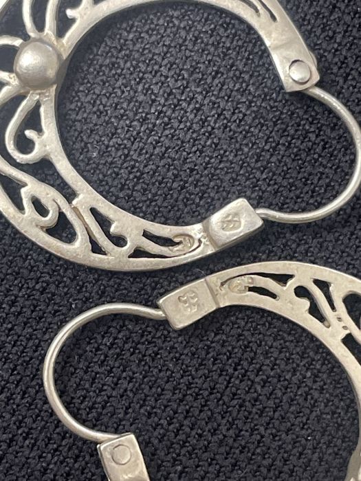 Kolczyki Warmet srebro PRL nr 2