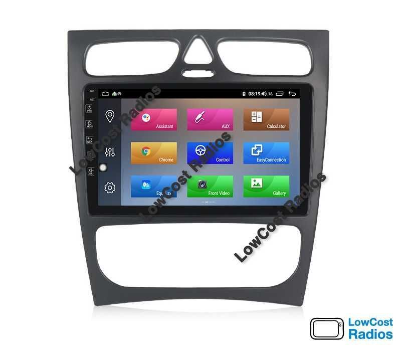 OUT. 2025! Auto Rádio GPS Android Mercedes Benz Class C - W203, W209