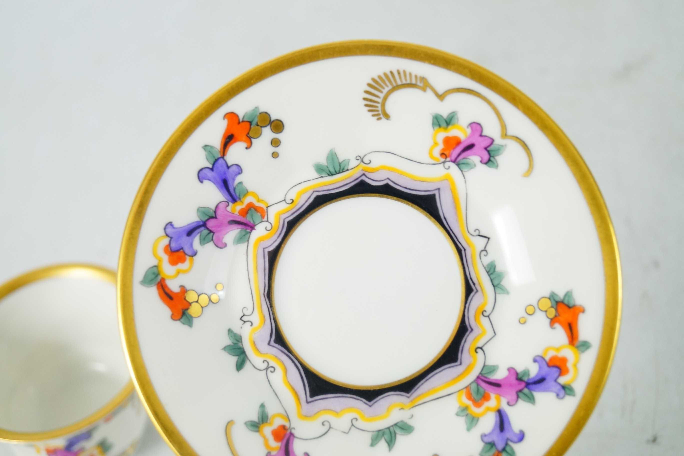 Rosenthal Butterfly piękna ręcznie malowana filiżanka espresso