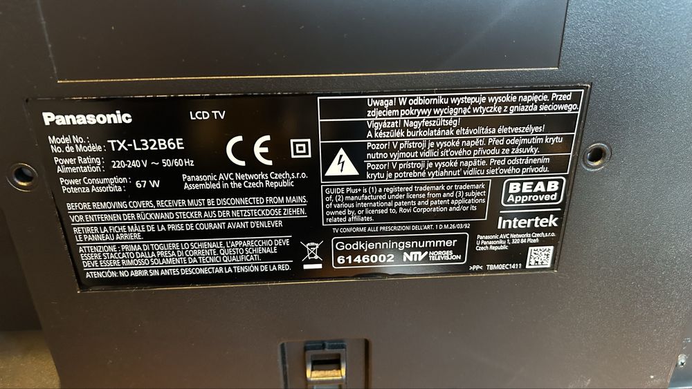 Televisão Panasonic TX-L32B6E