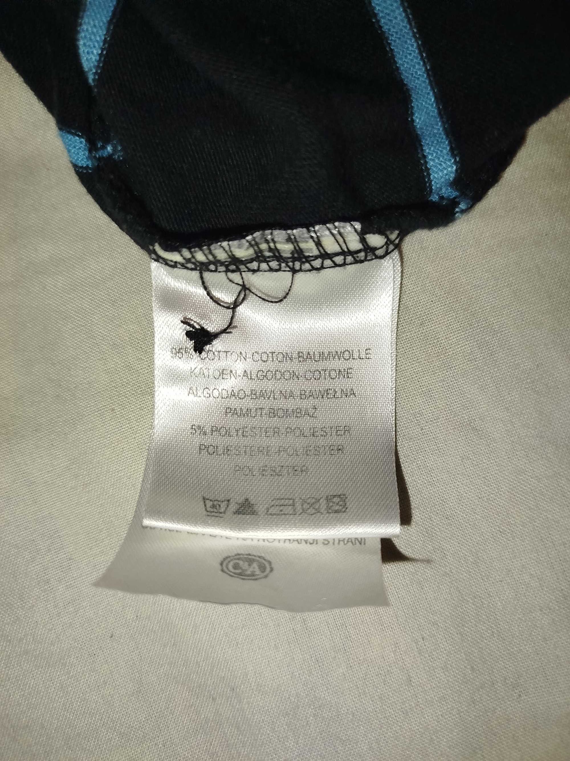 Koszulka Polo C&A roz. L czarno/niebieska