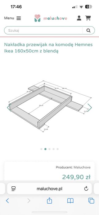 Nakaldka na komode hemnes