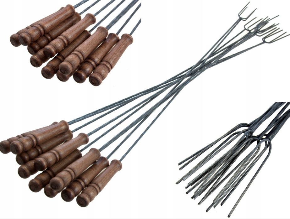 Kije Do Ogniska 10 Sztuk Metalowe Widelce 100cm Polski Producent