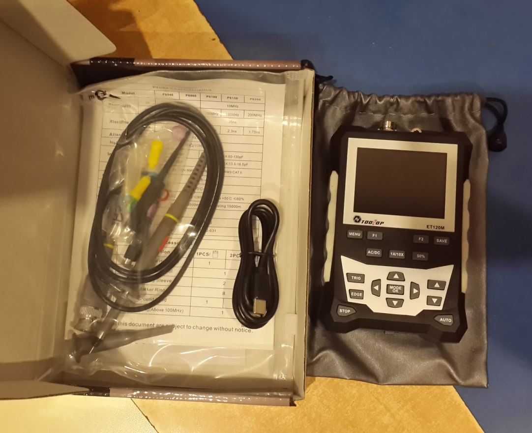 TOOLTOP ET120M 120 МГц цифровой осциллограф.