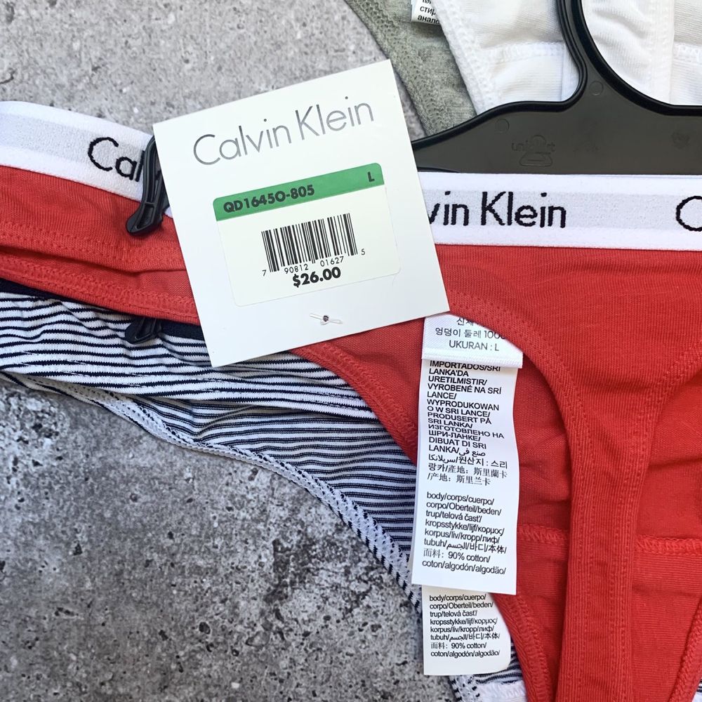 Calvin Klein/Трусики/Стрінги/Білизна/Набір 2шт. /Оригінал100% L.