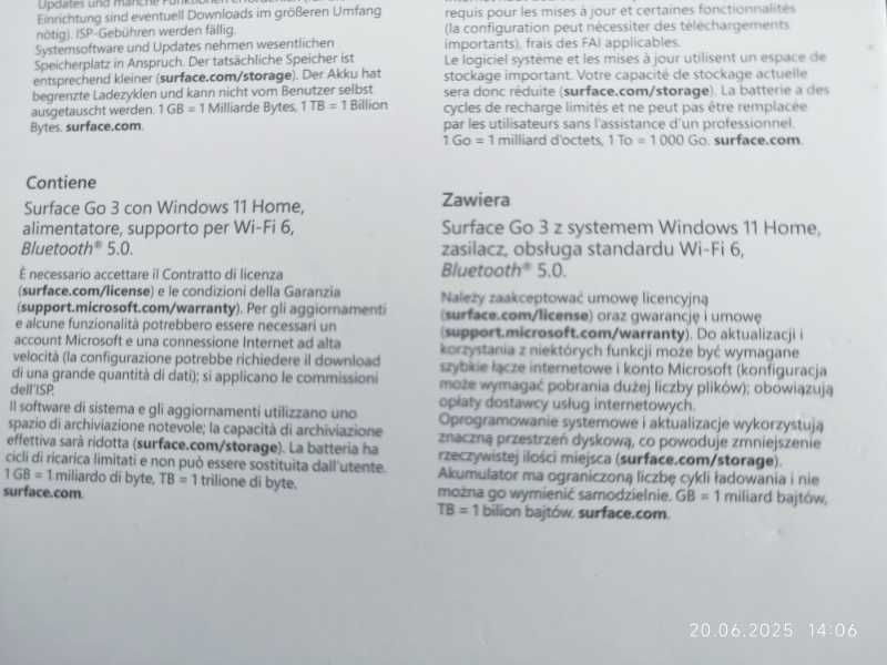 Microsoft Surface Go 3 Platinum | 4GB RAM | 64GB | Wi-Fi 6