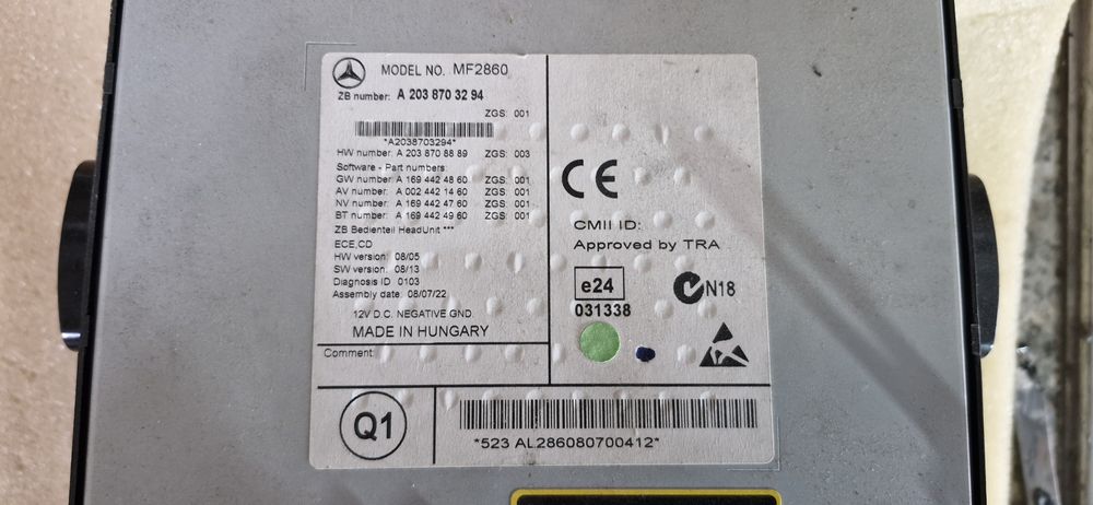 Auto-Radio comand Original Mercedes-Benz C-Classe (W203). 2000/2007