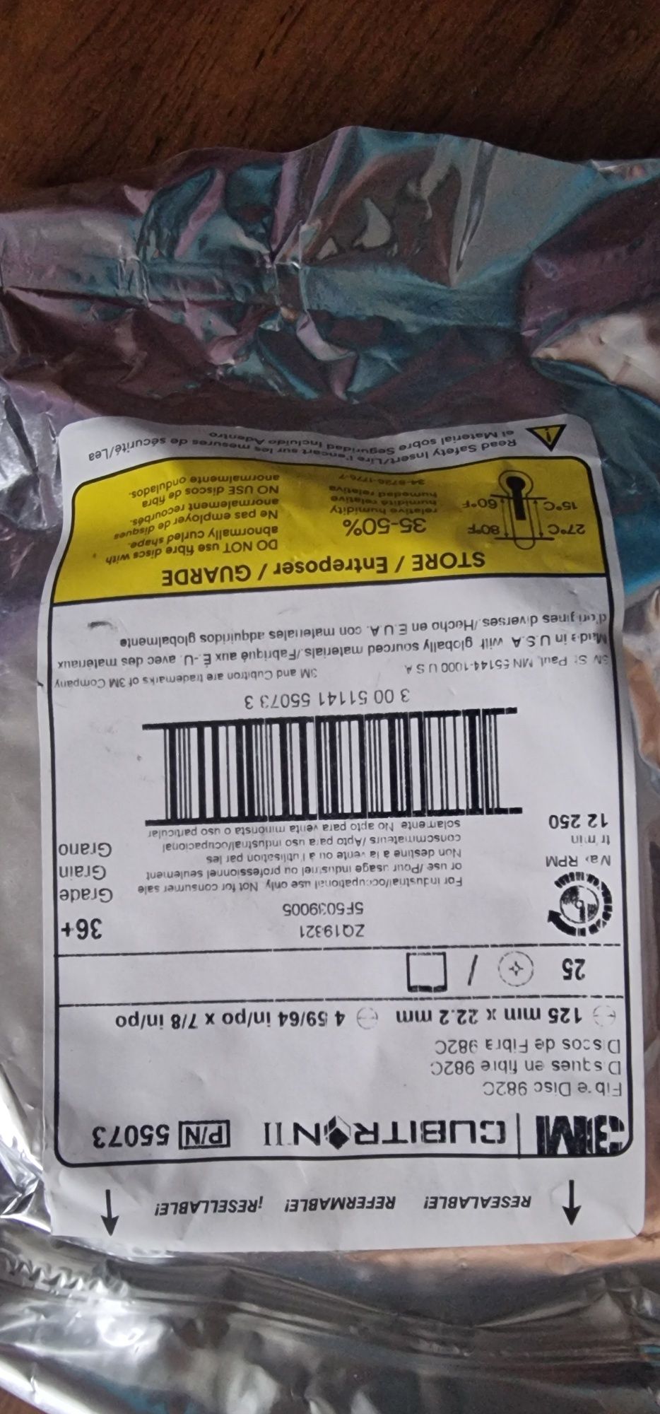 3M Cubitron Tarcze Nowe 36+ 125 x 22,2mm 1 Opakowanie