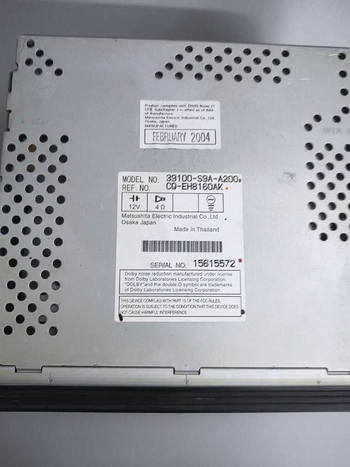 HONDA CR-V II, Rok 2001-06, Radio fabryczne OE: 39.100-S9A-A200
