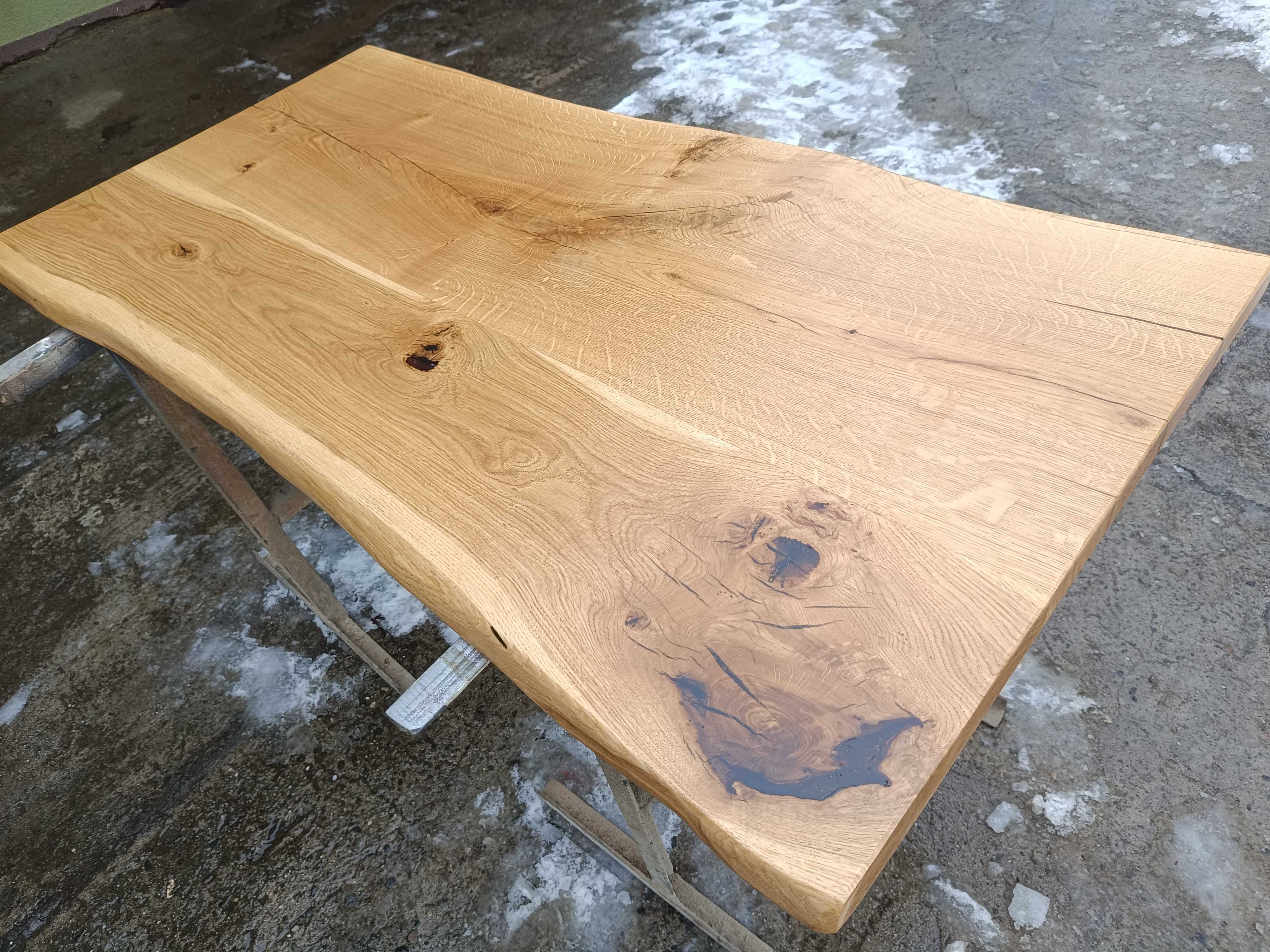 Blat dębowy na biurko w stylu Rustykalnym  140x70