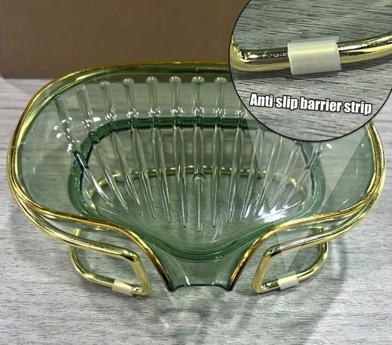 Elegancka mydelniczka w kształcie liścia