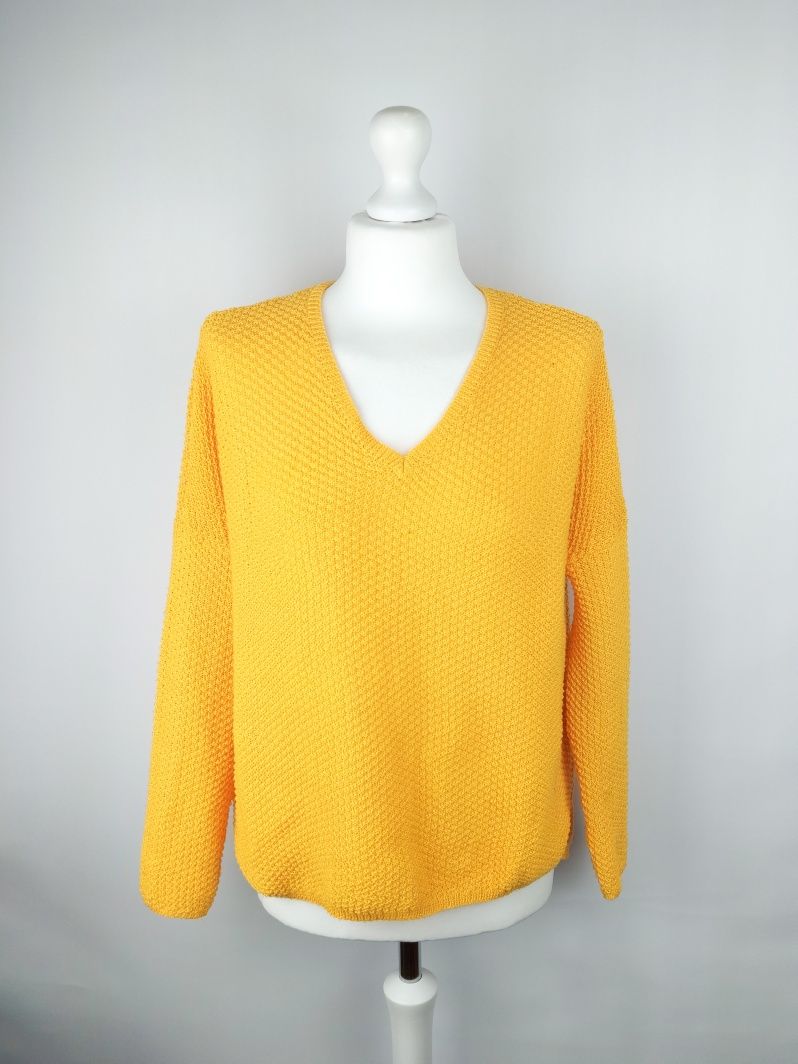 Żółty musztardowy sweter oversize Primark rozmiar XS