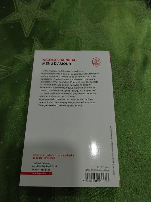 Menu d'amour. Portes incluídos