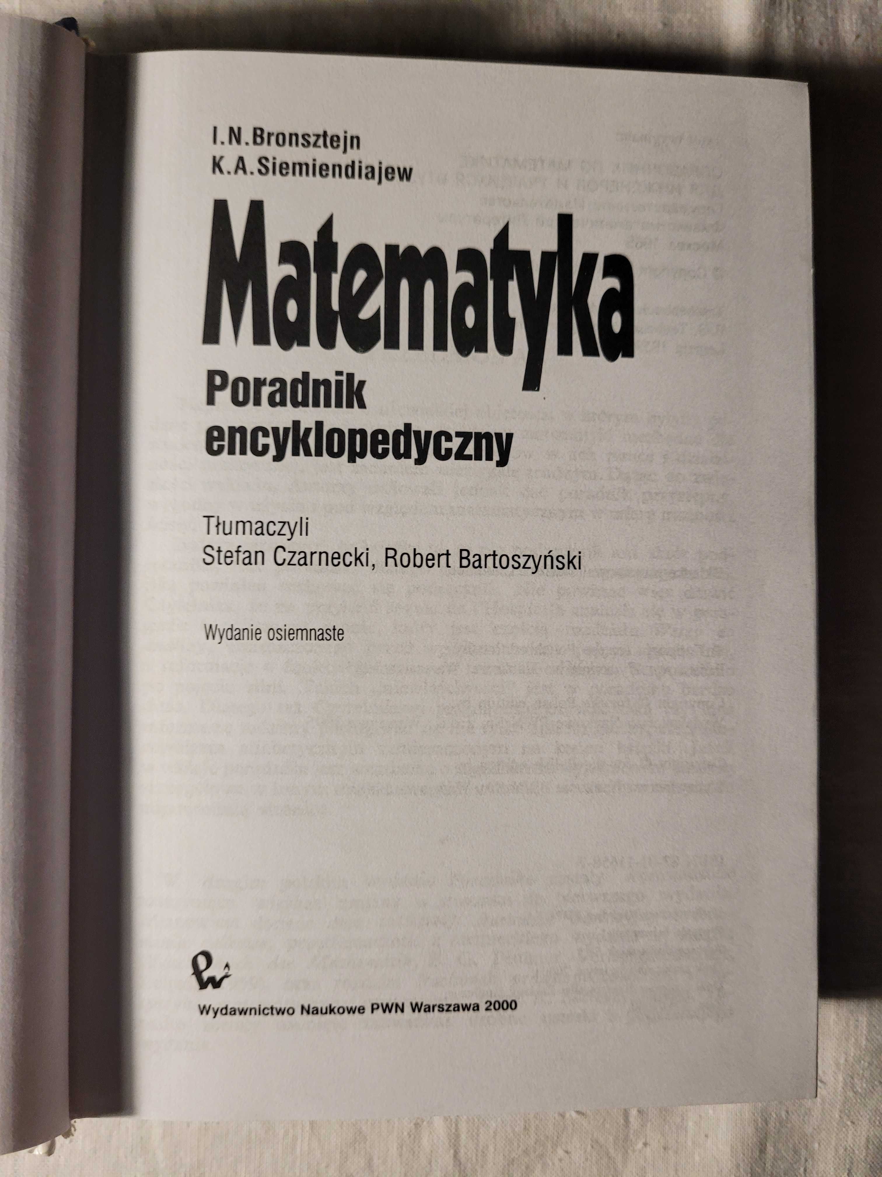 Matematyka Poradnik encyklopedyczny - Bronsztejn