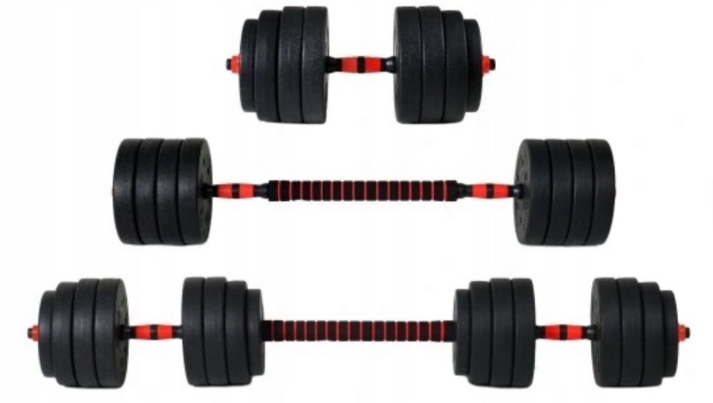 HANTLE HANTELKI 40 KG 2x20 KG Ciężarki Sztanga do Ćwiczeń Treningowe