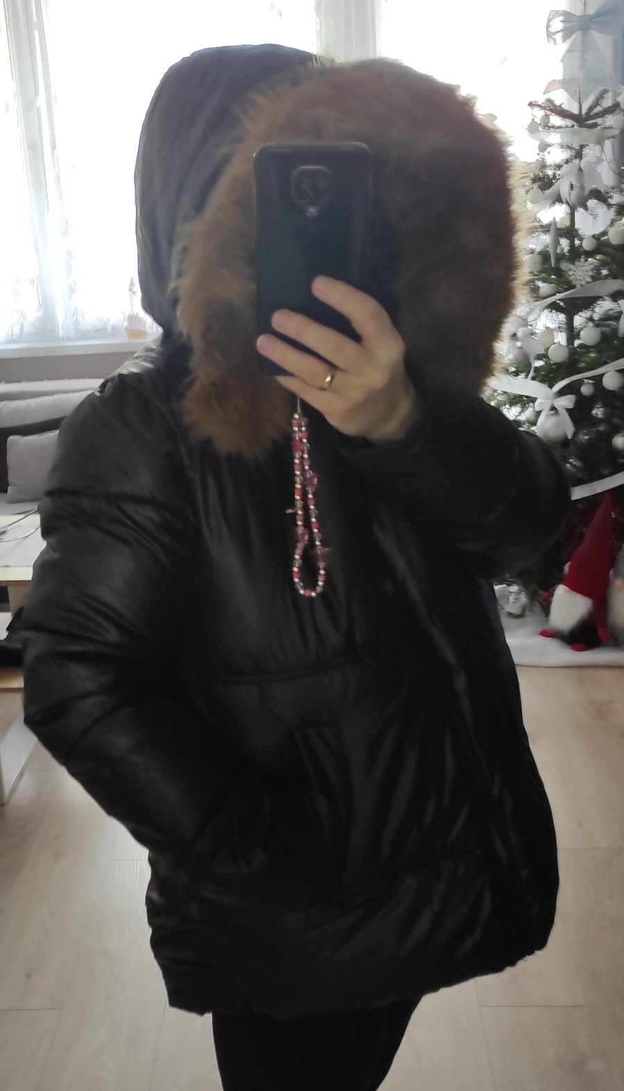 Kurtka zimowa, asymetryczna r.XXL