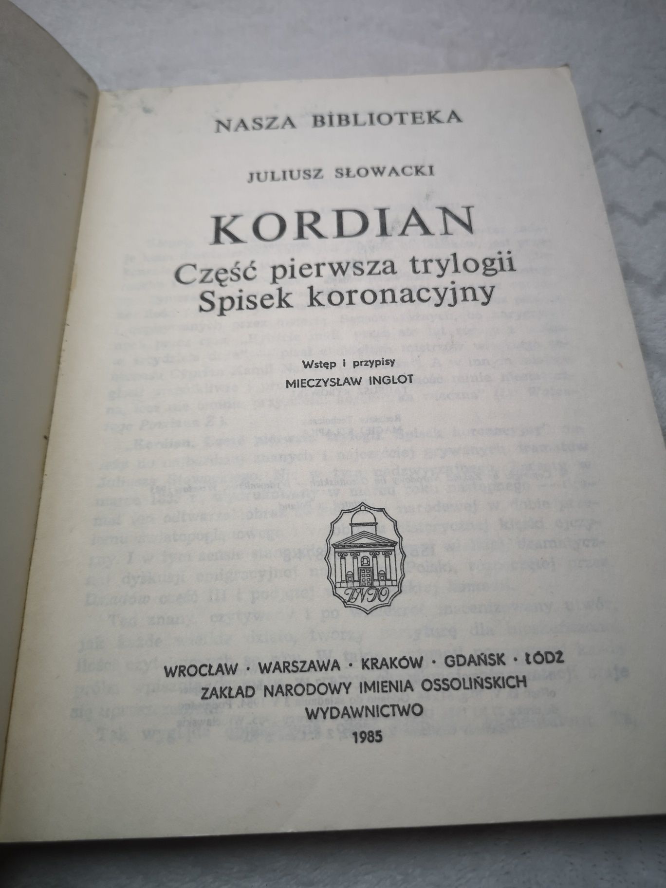 Książka "Kordian"