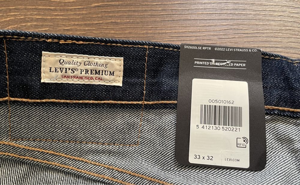 Jeansy Levi’s 501 Original Roz. W33 L32