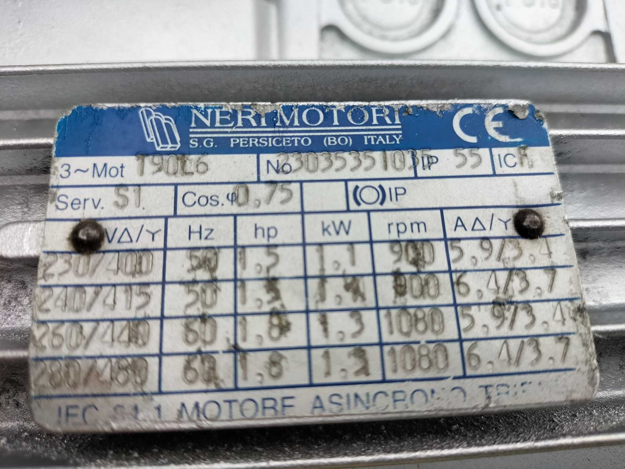 Motoreduktor 1,1kw.20ob/min.kołnierzowy